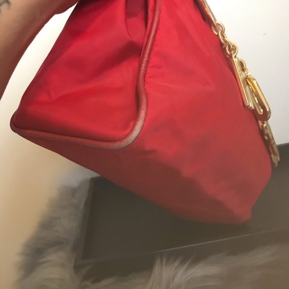 💯% Authentic Moschino Red Clutch Cosmetic Handbag - Picture 4 of 16